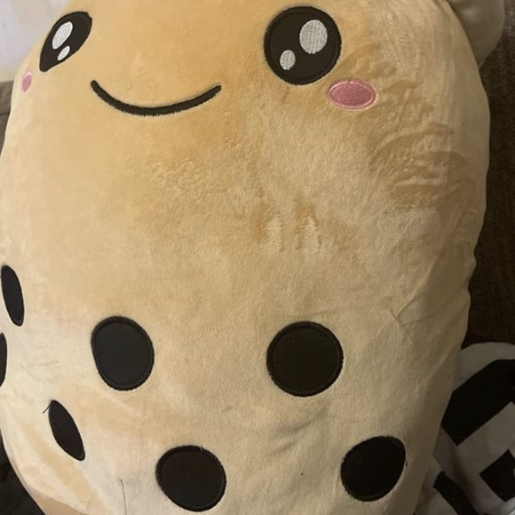 20" Boba Plushie Stuffed Bubble Tea Plushie Cartoon Milk Tea Cup Pillow Cushion - Picture 2 of 4